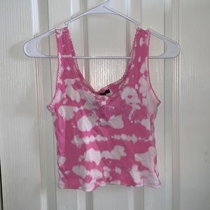 pink tie-dye crop top, size M